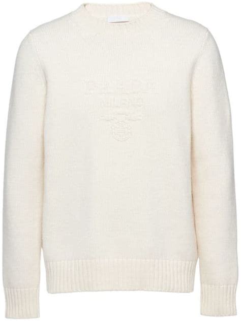 maglione prada bianco|Nuova collezione di maglieria da uomo di Prada su FARFETCH.